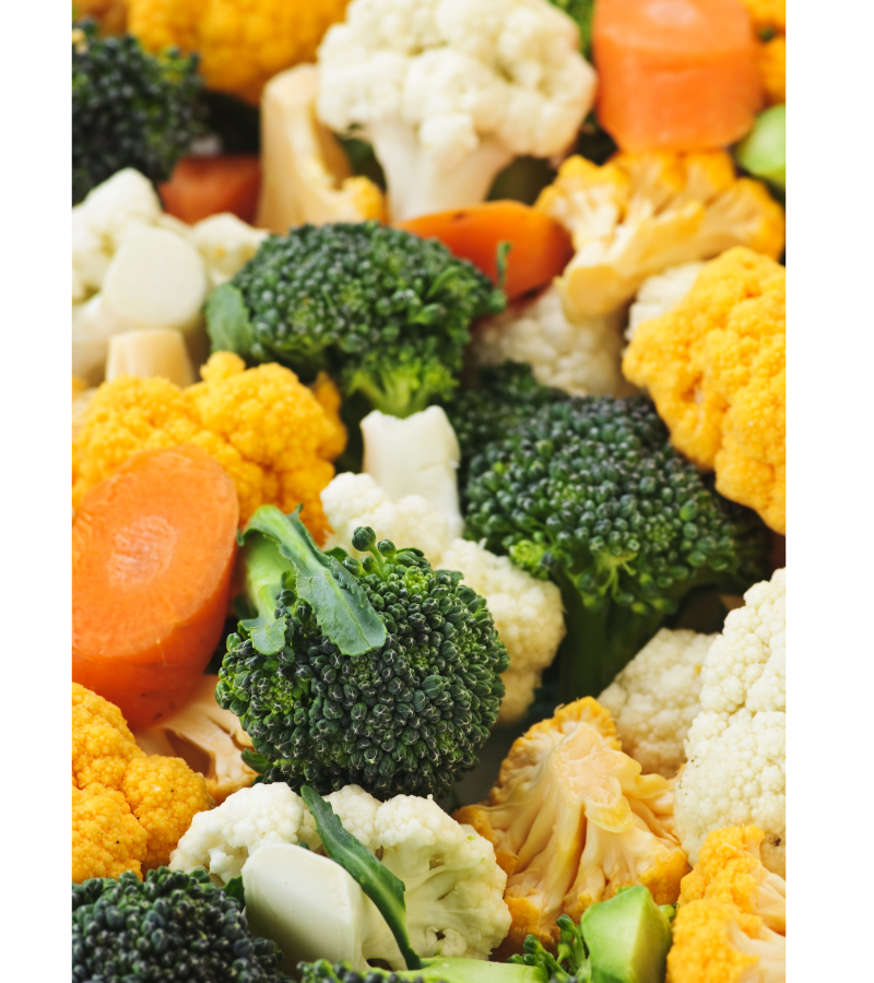 Raw Chopped Vegetables